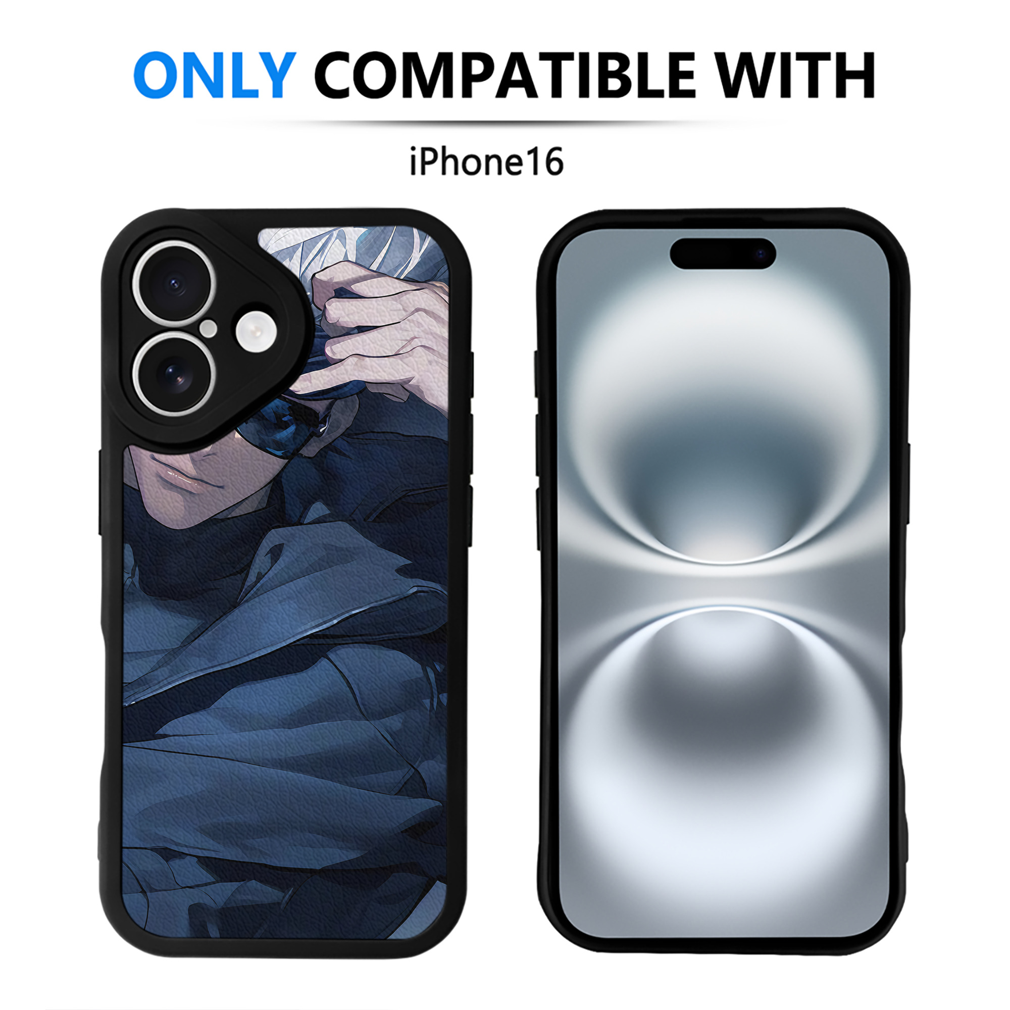 （画像用） 呪術廻戦 Jujutsu Kaisen 【iPhone 16シリーズ対応】シリコンスマホケース（レザー調） 材質：シリコン